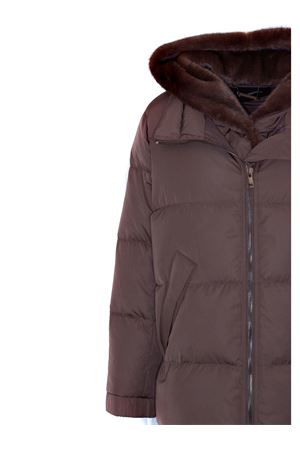 Brown nylon jacket LOU ANDREA | YZ204050LUW5MATMOROBROWN